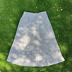 H&M Gray Midi A-Line Skirt Casual
